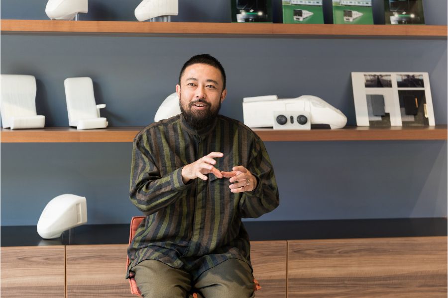 取材を受ける野末さん